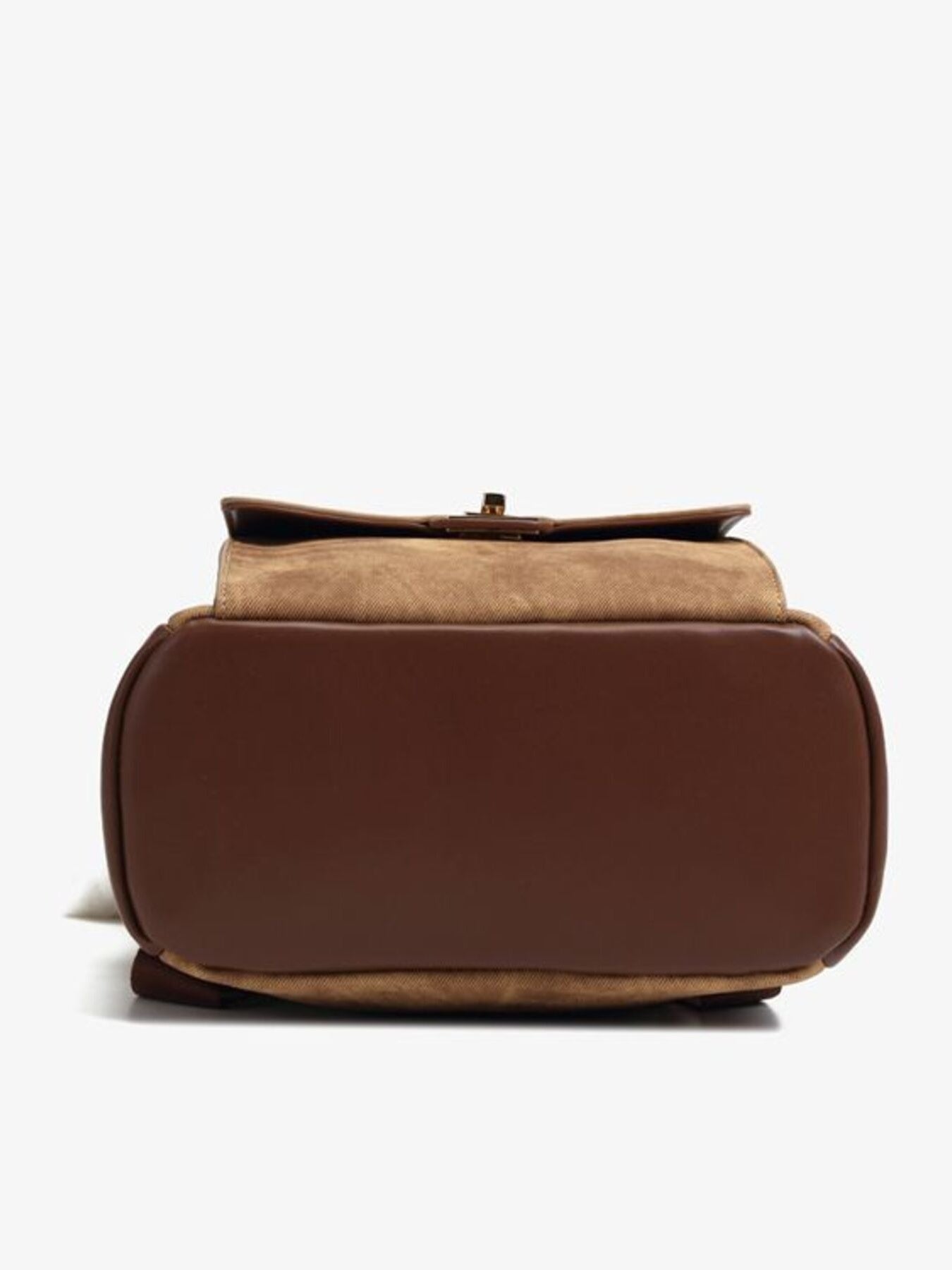 Brown and beige bag on a white background