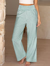 Gingham High Waist Wide Leg Pants