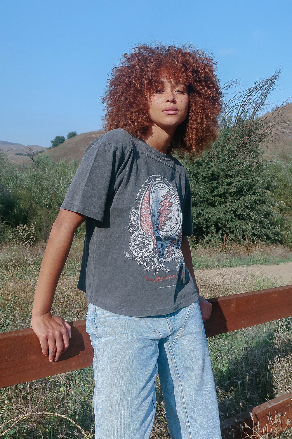 Grateful Dead Steal Your Face Crop Tee for dead heads