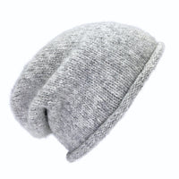 gray alpaca beanie