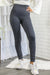 High Waist Compression Leggings with French Terry Lining. by SURELYMINE