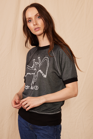 Left side of Led Zeppelin Short Sleeve Icarus Raglan