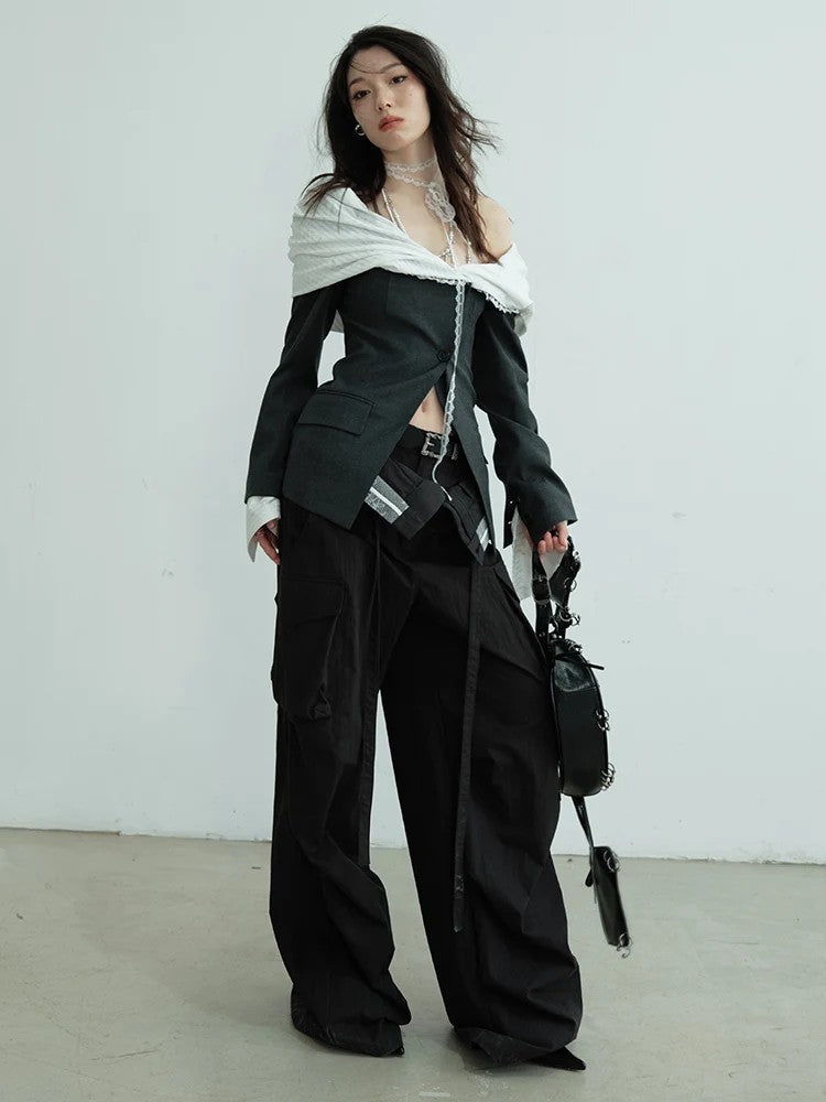 Marigold Shadows Blazers ***Opkuto Open Shoulder Blazer