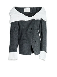 Marigold Shadows Blazers ***Opkuto Open Shoulder Blazer