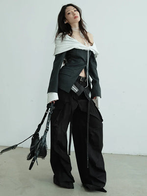 Marigold Shadows Blazers ***Opkuto Open Shoulder Blazer