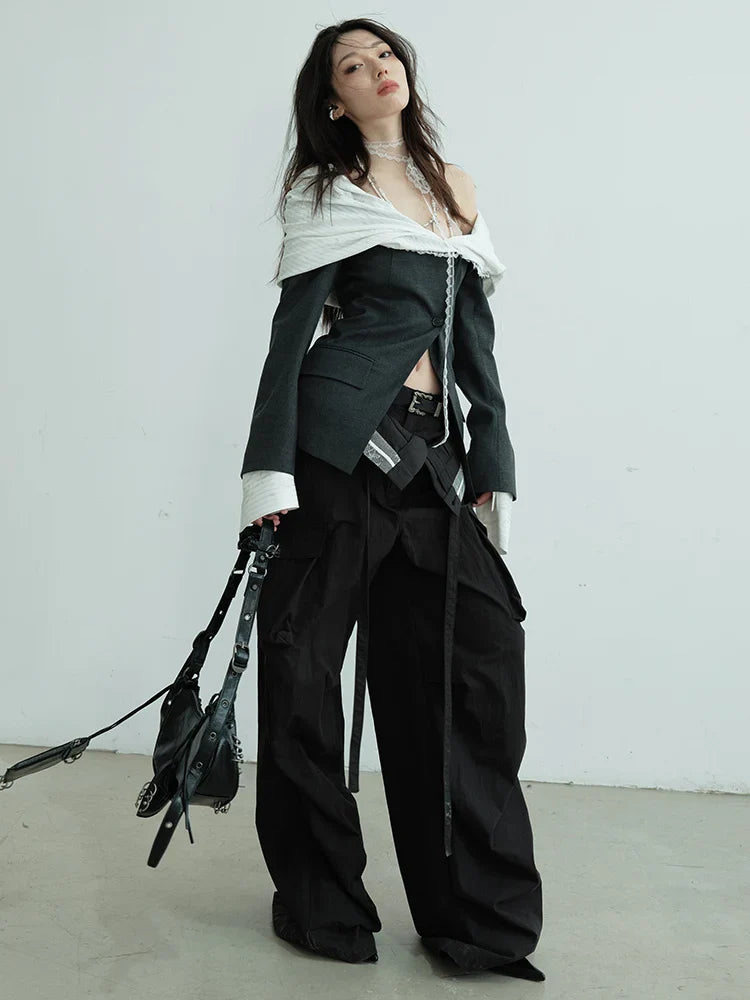 Marigold Shadows Blazers ***Opkuto Open Shoulder Blazer