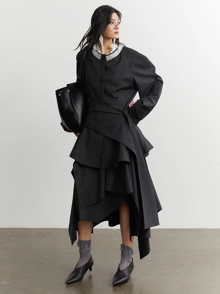 Marigold Shadows Blazers ** Sharka Belted Blazer