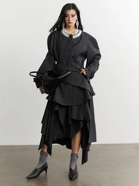 Marigold Shadows Blazers ** Sharka Belted Blazer