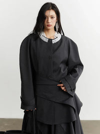 Marigold Shadows Blazers ** Sharka Belted Blazer