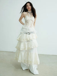 Marigold Shadows Dresses Deektah Layered Ruffle Dress