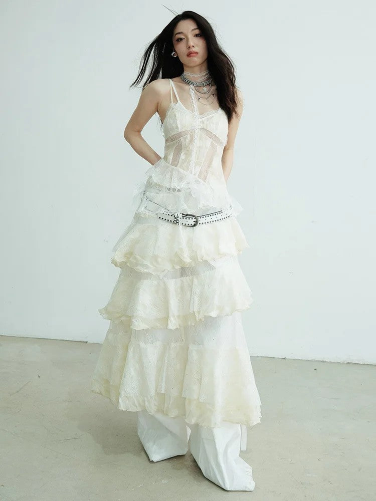 Marigold Shadows Dresses Deektah Layered Ruffle Dress