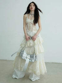 Marigold Shadows Dresses Deektah Layered Ruffle Dress