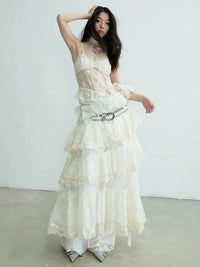 Marigold Shadows Dresses Deektah Layered Ruffle Dress