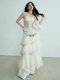 Marigold Shadows Dresses Deektah Layered Ruffle Dress