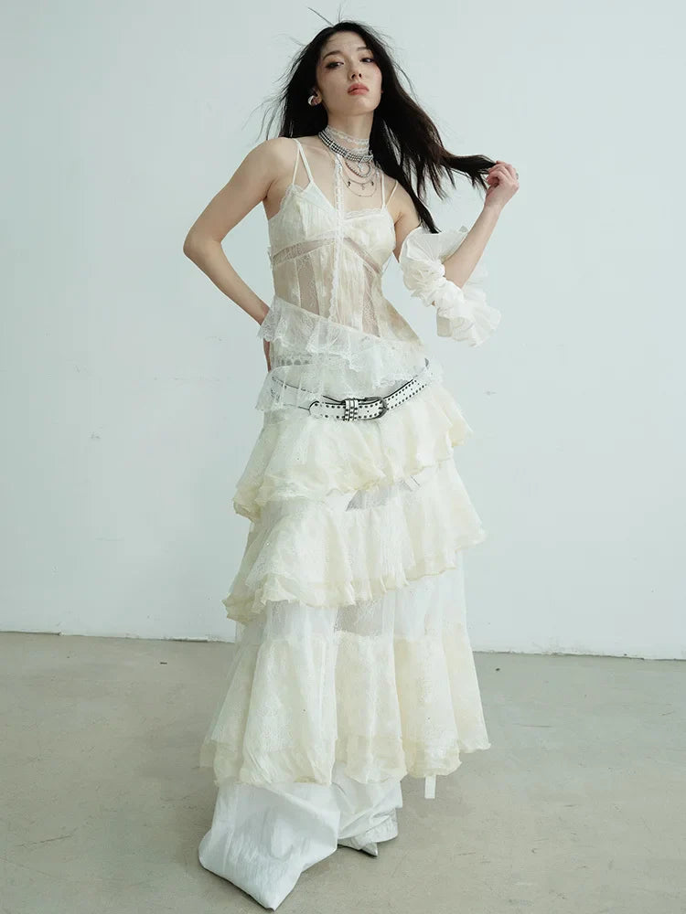 Marigold Shadows Dresses Deektah Layered Ruffle Dress