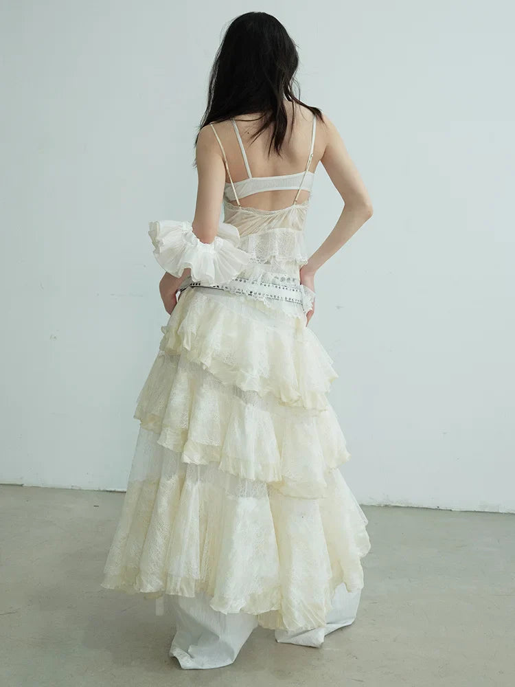 Marigold Shadows Dresses Deektah Layered Ruffle Dress