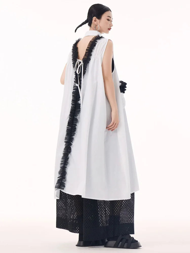 Marigold Shadows Dresses ** Jazzie Tulle Trim Tank Dress