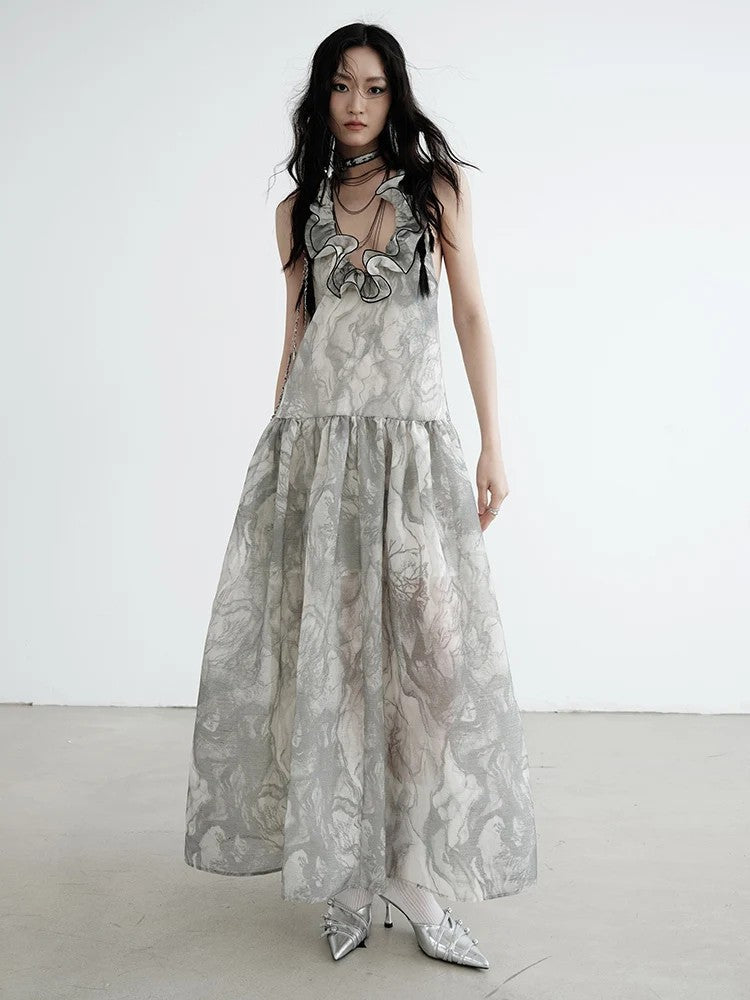 Marigold Shadows Dresses Marabella Ruffle Halter