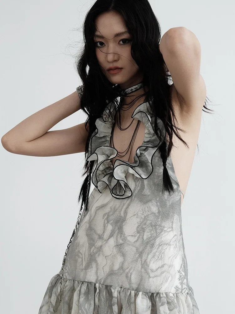 Marigold Shadows Dresses Marabella Ruffle Halter