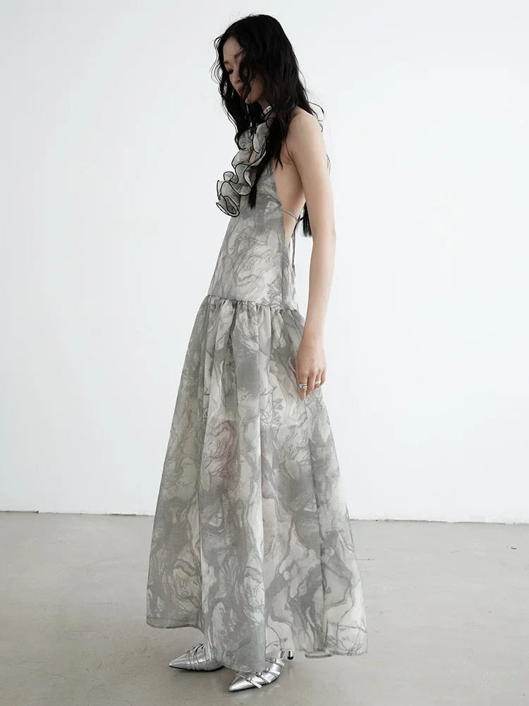 Marigold Shadows Dresses Marabella Ruffle Halter