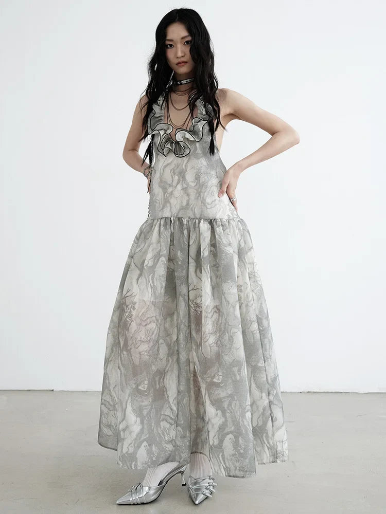 Marigold Shadows Dresses Marabella Ruffle Halter