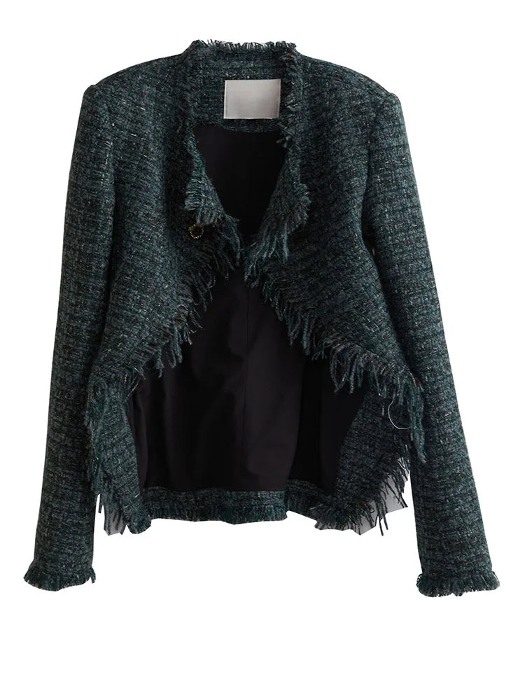 More full view of Marriagie Frayed Tweed Jacket