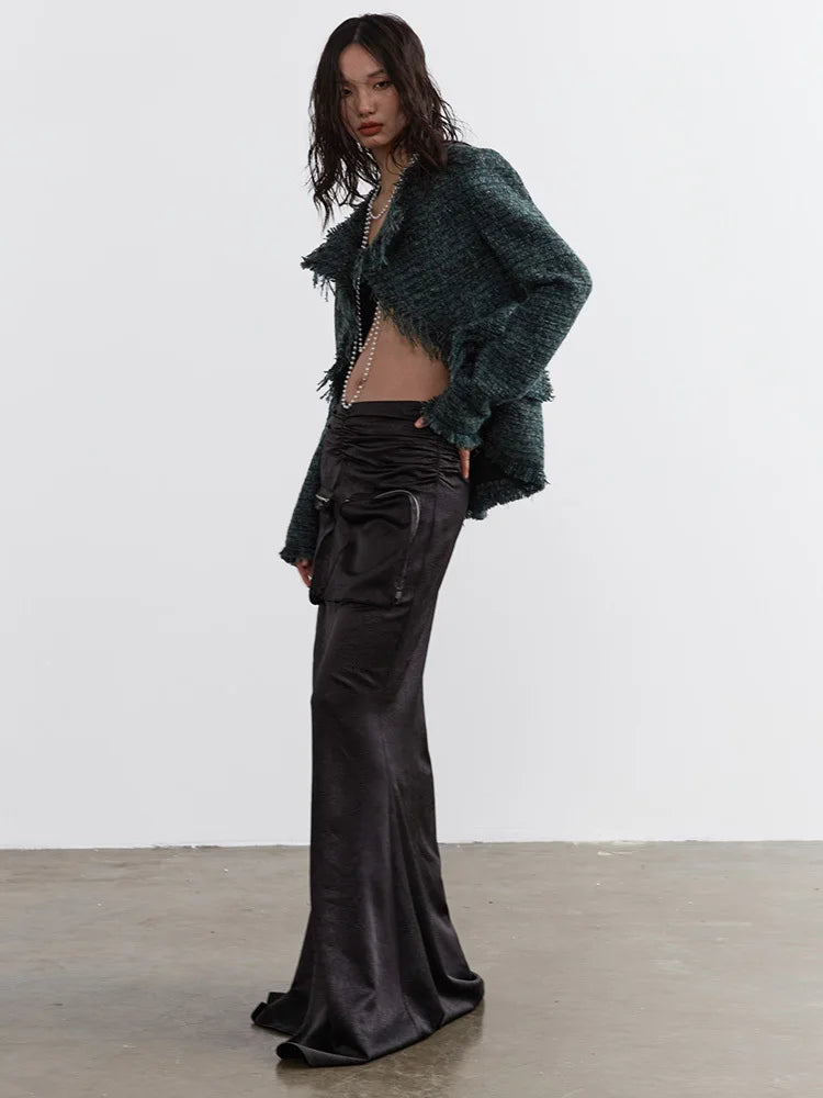 Another side view of Marriagie Frayed Tweed Jacket