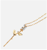 Marigold Shadows jewelry ***Azu Thorny Rose Pendant Necklace - Gold