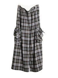 Marigold Shadows Pants Docter Plaid Cargo Pocket Pants