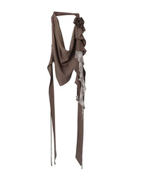 Marigold Shadows Shirts *** Burnn Ruffle Halter