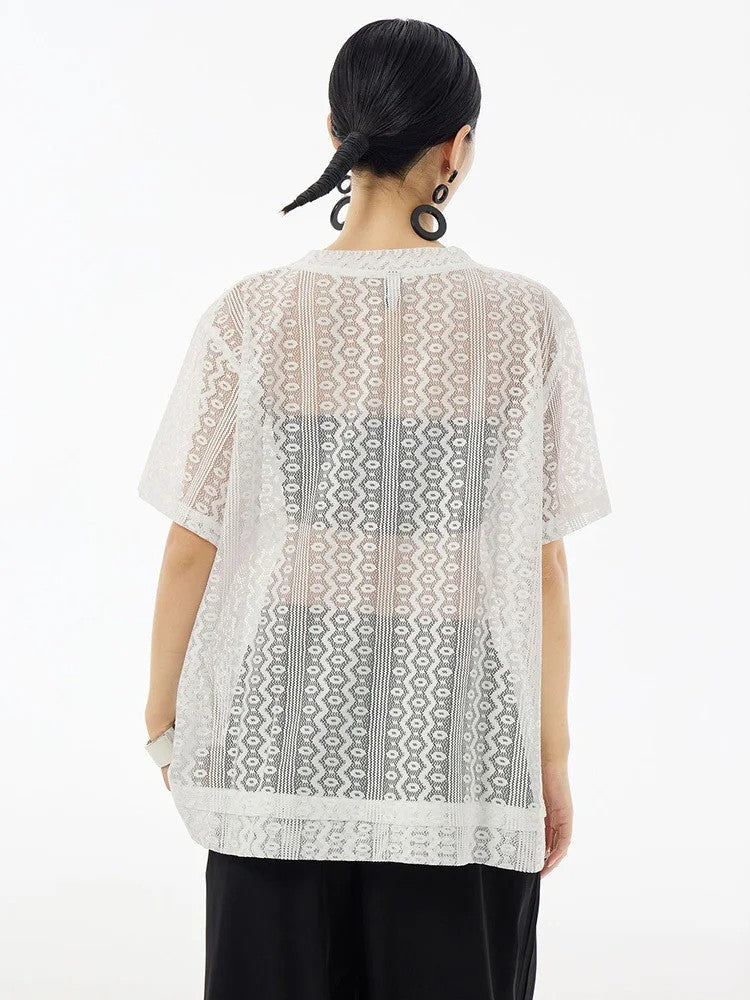 Marigold Shadows Shirts *** Izicaya Sheet Lace Shirt