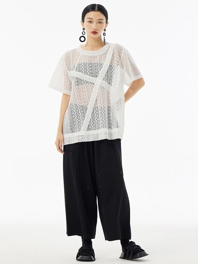 Marigold Shadows Shirts *** Izicaya Sheet Lace Shirt