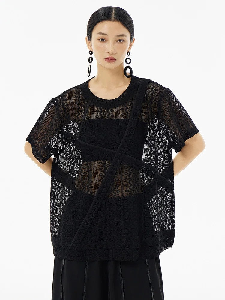 Marigold Shadows Shirts *** Izicaya Sheet Lace Shirt