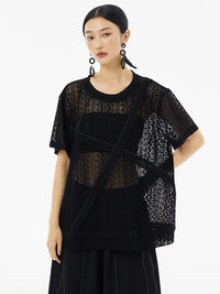 Marigold Shadows Shirts *** Izicaya Sheet Lace Shirt