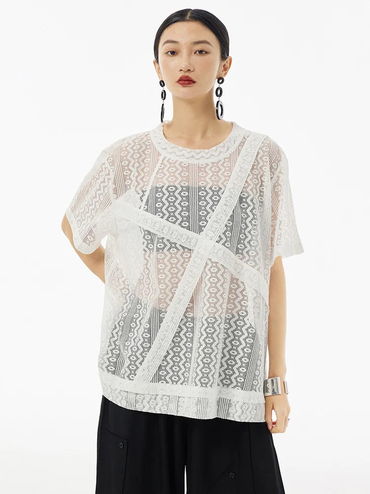 Marigold Shadows Shirts *** Izicaya Sheet Lace Shirt