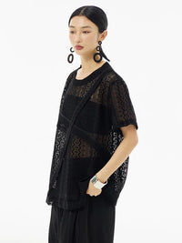 Marigold Shadows Shirts *** Izicaya Sheet Lace Shirt