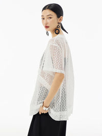 Marigold Shadows Shirts *** Izicaya Sheet Lace Shirt