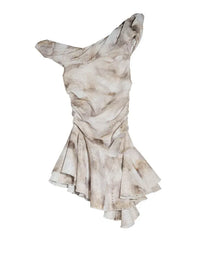 Marigold Shadows Shirts *** Narmie Asymmetrical Ruffle Shirt