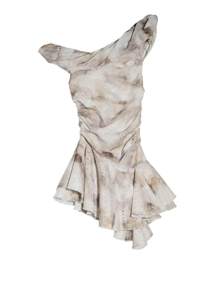 Marigold Shadows Shirts *** Narmie Asymmetrical Ruffle Shirt