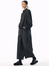 Marigold Shadows Shirts *** Samai Puff Sleeve Button Up