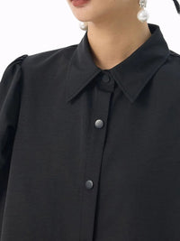 Marigold Shadows Shirts *** Samai Puff Sleeve Button Up