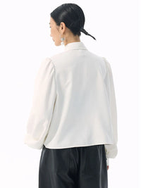 Marigold Shadows Shirts *** Samai Puff Sleeve Button Up