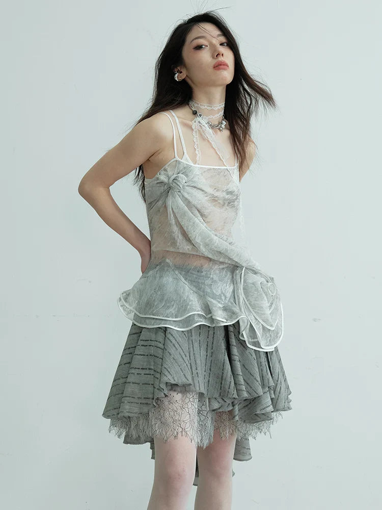 Marigold Shadows Shirts *** Tulletoo Sheer Floral Tank