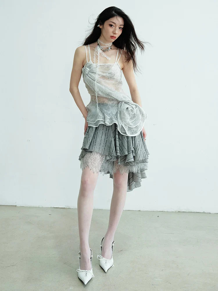 Marigold Shadows Shirts *** Tulletoo Sheer Floral Tank