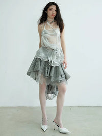 Marigold Shadows Shirts *** Tulletoo Sheer Floral Tank