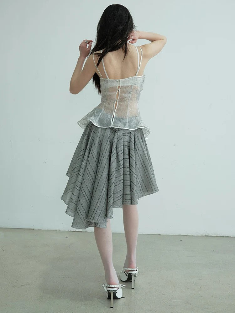 Marigold Shadows Shirts *** Tulletoo Sheer Floral Tank