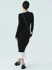 Back view of  Chambrey Cutout Skirt 