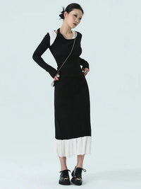 Front view of Chambrey Cutout Skirt 