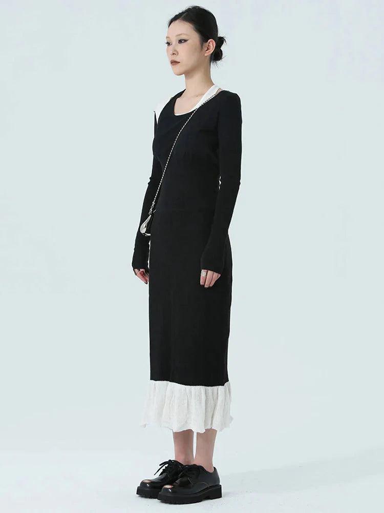 Right side view of Chambrey Cutout Skirt 