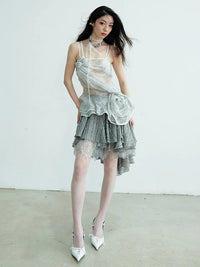 Marigold Shadows Skirts *** Charlie Layered Ruffle Skirt